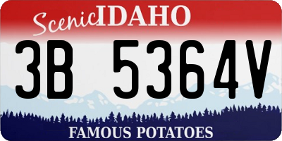 ID license plate 3B5364V