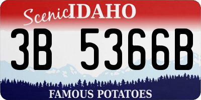 ID license plate 3B5366B