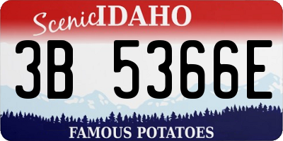 ID license plate 3B5366E