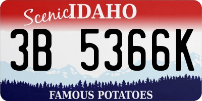 ID license plate 3B5366K