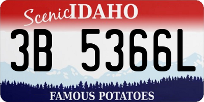ID license plate 3B5366L
