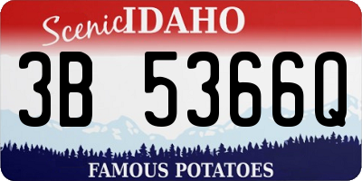 ID license plate 3B5366Q
