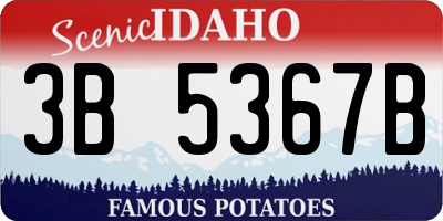 ID license plate 3B5367B