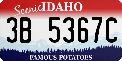 ID license plate 3B5367C