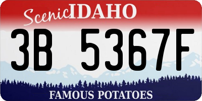 ID license plate 3B5367F