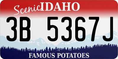 ID license plate 3B5367J