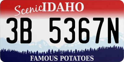 ID license plate 3B5367N