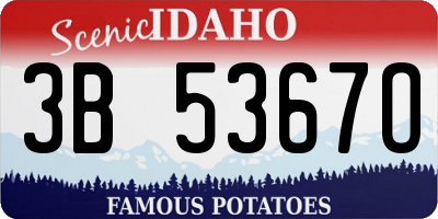 ID license plate 3B5367O