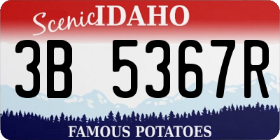 ID license plate 3B5367R