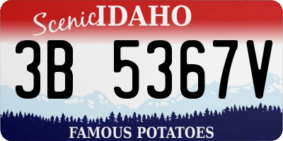 ID license plate 3B5367V