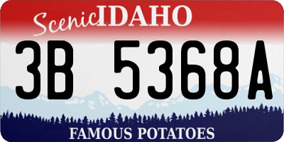 ID license plate 3B5368A