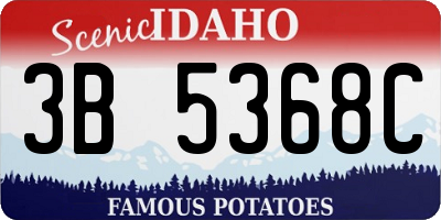 ID license plate 3B5368C