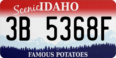 ID license plate 3B5368F
