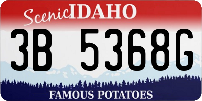 ID license plate 3B5368G
