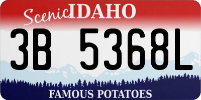 ID license plate 3B5368L