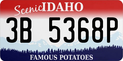 ID license plate 3B5368P
