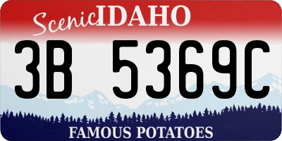 ID license plate 3B5369C