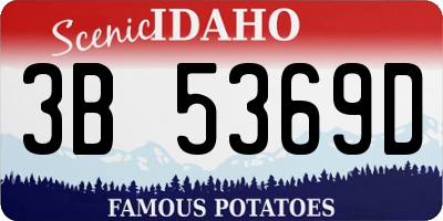 ID license plate 3B5369D