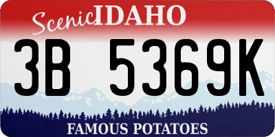 ID license plate 3B5369K