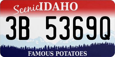 ID license plate 3B5369Q