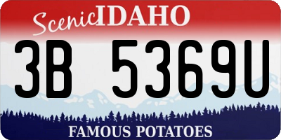 ID license plate 3B5369U