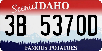ID license plate 3B5370D