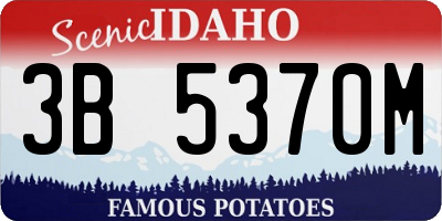 ID license plate 3B5370M