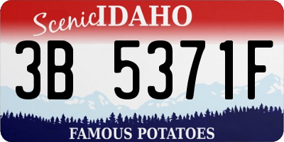 ID license plate 3B5371F