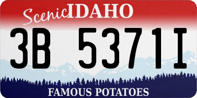 ID license plate 3B5371I