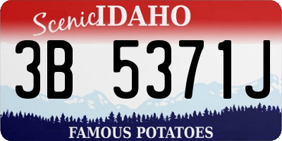 ID license plate 3B5371J