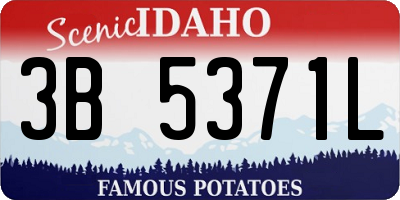 ID license plate 3B5371L