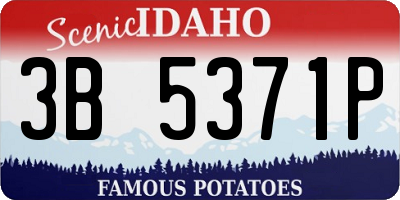 ID license plate 3B5371P