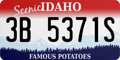 ID license plate 3B5371S
