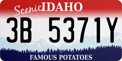 ID license plate 3B5371Y