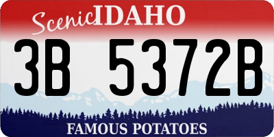 ID license plate 3B5372B
