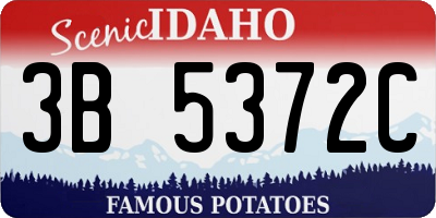 ID license plate 3B5372C