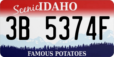 ID license plate 3B5374F