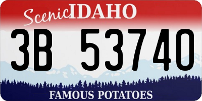 ID license plate 3B5374O