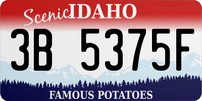 ID license plate 3B5375F
