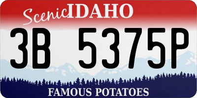 ID license plate 3B5375P
