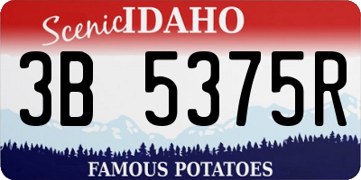 ID license plate 3B5375R