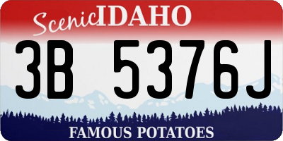 ID license plate 3B5376J