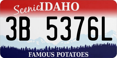 ID license plate 3B5376L