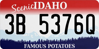 ID license plate 3B5376Q