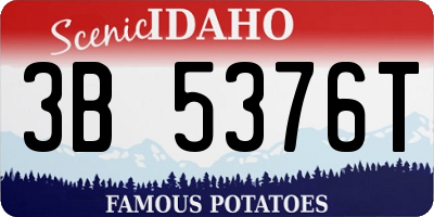 ID license plate 3B5376T