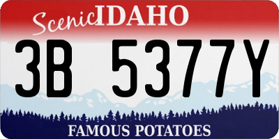 ID license plate 3B5377Y