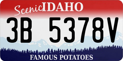 ID license plate 3B5378V