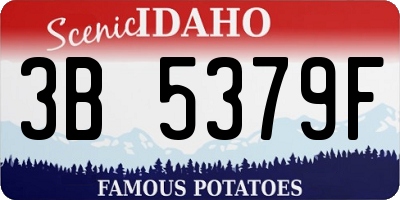 ID license plate 3B5379F
