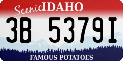 ID license plate 3B5379I