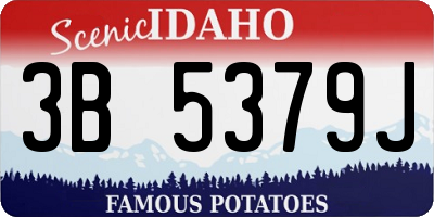 ID license plate 3B5379J